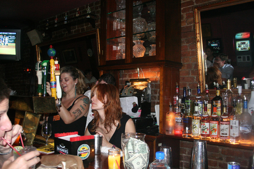 Carie and Tracy hard at work